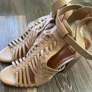 Gianni Bini Leather Heeled Sandals